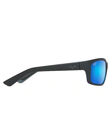 Maui Jim Kanaio Coast B766-08C Matte Translucent Blue and Black w Stripe / Blue Hawaii Polarised Lenses