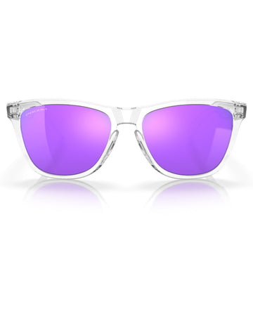 Oakley Frogskins Polished Clear Violet Lens Sunglasses OO9013-H7 55
