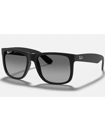 Authentic Ray-ban Justin RB 4165 622/T3 55mm Rubber Black/Grey Gradient Polarized