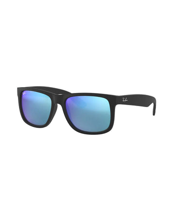 Ray-Ban RB4165 622/55-55 Justin Rubber Black / Blue Mirror Lenses