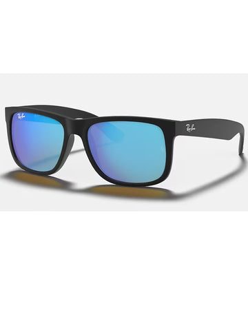 Ray-Ban RB4165 622/55 55M Black Rubber/Green Mirror Blue Uni-sex Sunglasses