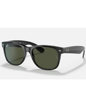 Ray-Ban RB2132 901l 55 New Wayfarer Sunglasses Shiny Black/Crystal Green