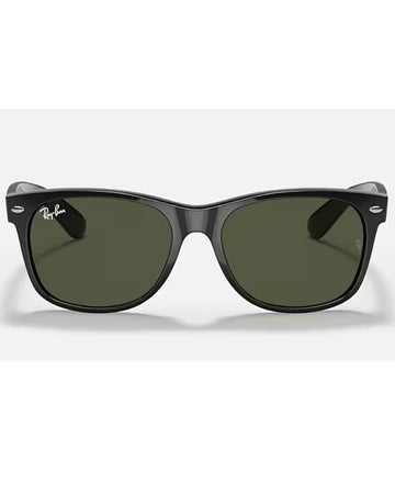 Ray-Ban RB2132 901l 55 New Wayfarer Sunglasses Shiny Black/Crystal Green