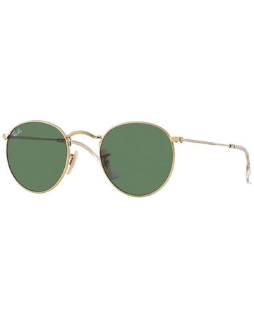 Ray-Ban RB3447 001 Round Sunglasses Arista Gold/Crystal Green Lens 50mm