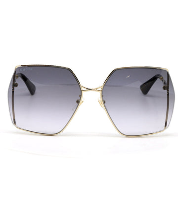 Gucci Grey Gradient Geometric Ladies Sunglasses GG0817S 001 65