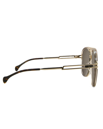 SUNGLASSES GUCCI LOGO GG1104S-002 Brown Gold