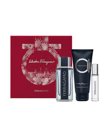 Ferragamo Men Edt Holiday Coffret 100Ml Edt + 100Ml Ssg + 10Ml Purse Spray