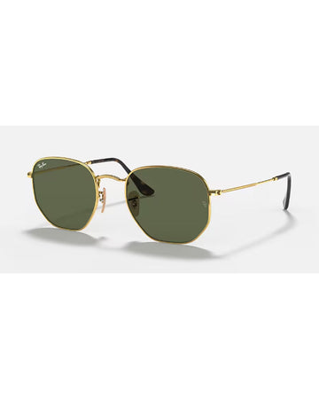 HEXAGONAL FLAT LENSES Sunglasses in Gold (size 54)