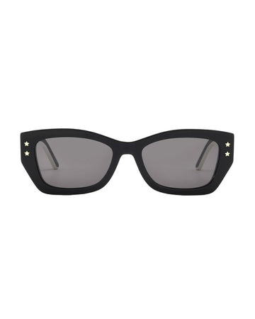 Dior Woman Cd40113u Metal 01a Shiny Black/smoke 53 F