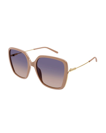 Chloé  CH0173S 003 57 - Nude/Gold / Blue Gradient Double