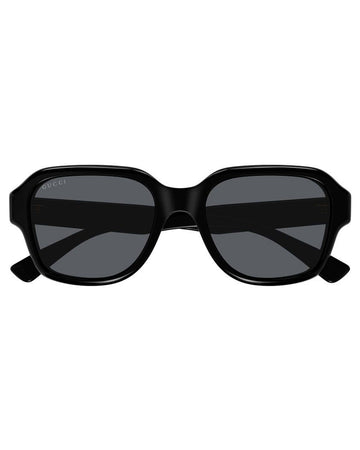 Gucci GG1174S 001 54 Shiny Solid Black Sunglasses