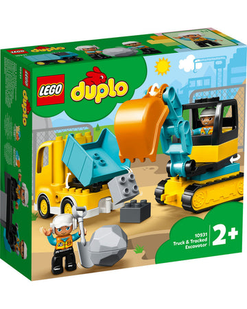 LEGO® DUPLO® Construction Truck & Tracked Excavator 10931 Building Toy (20 Pieces)