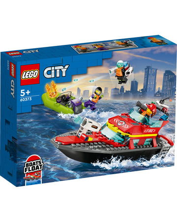 LEGO® City Fire Rescue Boat 60373 Building Toy Set (144 Pieces)