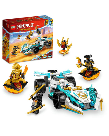 LEGO® NINJAGO® Zane’s Dragon Power Spinjitzu Racing Car 71791 Building Toy Set (307 Pieces)