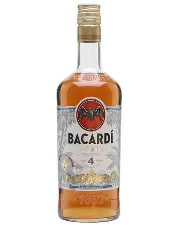 Bacardi Anejo Cuatro 4 Year Golden Aged Rum ABV 40% 100cl 1L