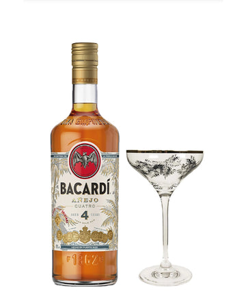 Bacardi Anejo Cuatro 4 Year Golden Aged Rum ABV 40% 100cl 1L