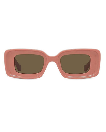 Loewe Chunky Anagram Sunglasses 'Shiny Pink/Brown'