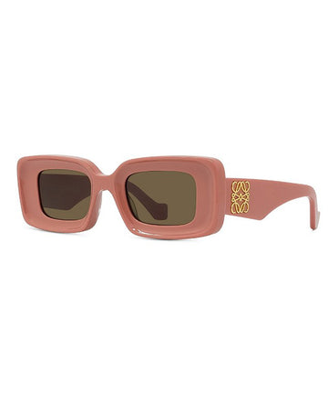 Loewe Chunky Anagram Sunglasses 'Shiny Pink/Brown'