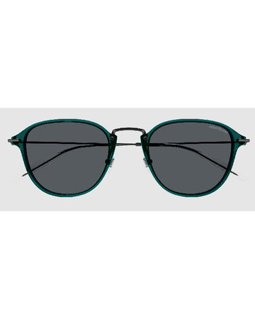 Montblanc MB0155S 007 51 INJECTION GREEN GREY Sunglasses