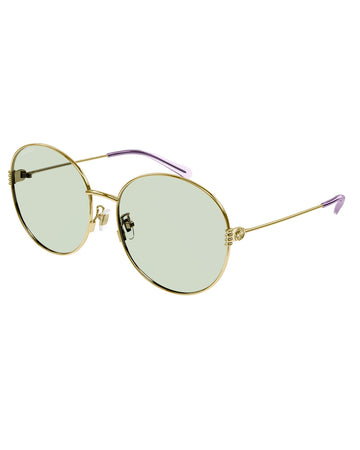 Gucci GG1281SK 003 60 Golden Green Square Sunglasses