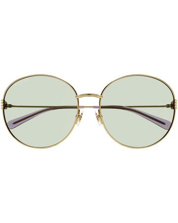 Gucci GG1281SK 003 60 Golden Green Square Sunglasses