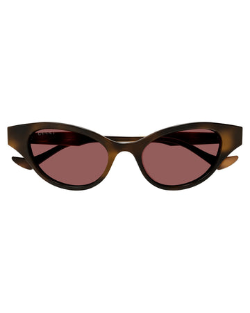 Gucci GG1298S 002 51 Shiny Dark Brown Havana Sunglasses