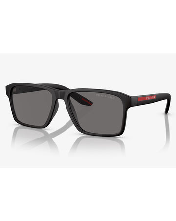 Prada Linea Rossa Sunglasses PS 5 YS DG002G Black Rubber Dark Grey Polar