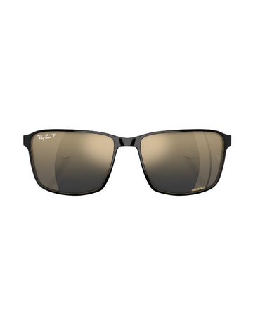 Ray-ban 0rb3721ch 187/j0 59 Black On Arista Blue Mirror Gold Polar