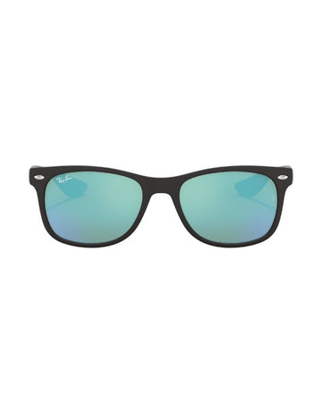 Ray-ban Junior 0rj9052s 100s55 47 Matte Black Blue Flash