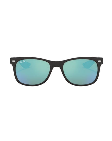 Ray-ban Junior 0rj9052s 100s55 48 Matte Black Blue Flash