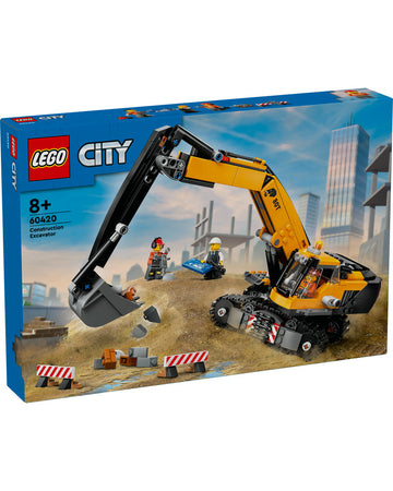 LEGO® City Yellow Construction Excavator Toy Digger 60420