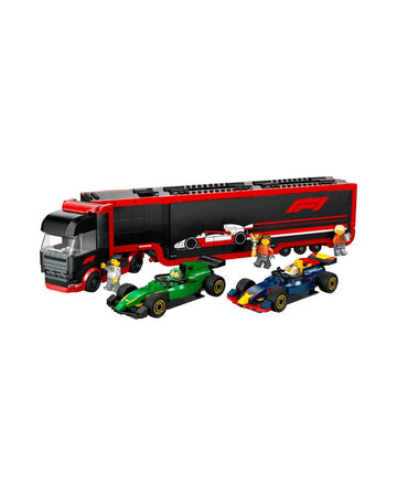 F1 Truck With Rb20 & Amr24 F1 Cars