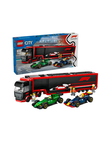 F1 Truck With Rb20 & Amr24 F1 Cars