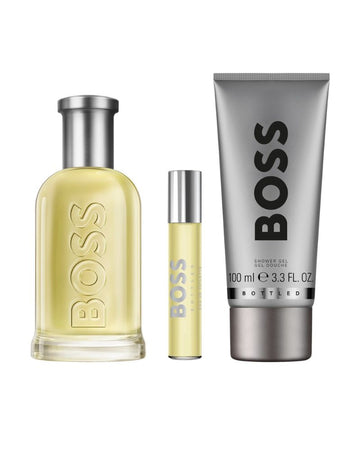 BOSS Bottled Eau de Toilette and Shower Gel for Men Trio Gift Set