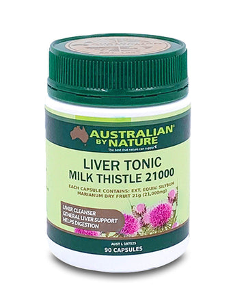 Australian By Nature Liver Tonic Milk Thistle 21000mg 90 Caps