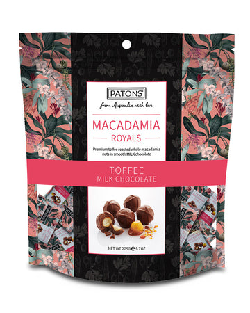 Patons Macadamia Royals Toffee Milk Chocolate 275g