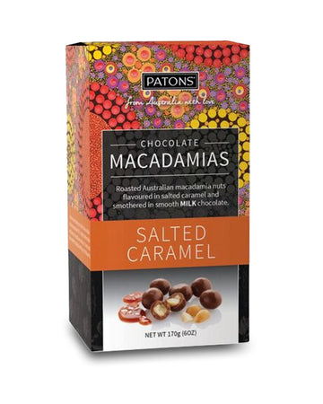 Patons Milk Chocolate Salted Caramel Macadamia 170g