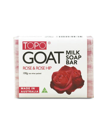 Topo Goat Milk Rose & Rose Hip Soap Bar 100g