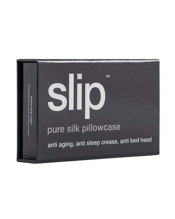 slip pure silk queen pillowcase - charcoal