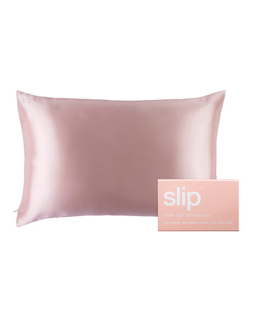 slip pure silk queen pillowcase - petal