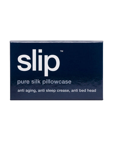 slip pure silk queen pillowcase - navy