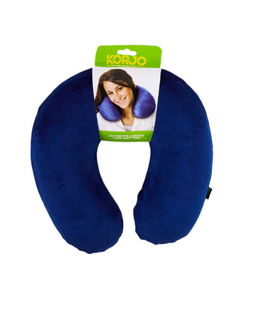 Korjo Memory Foam Travel Pillow - Blue