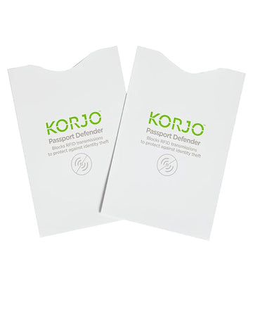 Korjo Passport Defenders, RFID Protector, White (2pc)