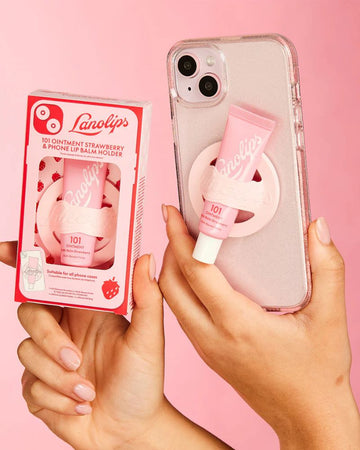 Lano 101 Strawberry Ointment Multi-balm &amp; Phone Lip Balm Holder