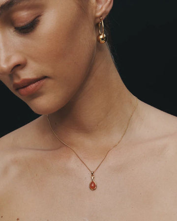 Mirren Necklace Carnelian Gold Vermeil