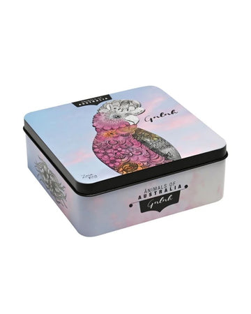 Banksia Red Animals of Australia 'Galah' Macadamia Butter Finger Biscuits Tin 150g