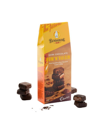 Chocolatier Au Bundaberg Rum 'n' Raisin Dark Chocolate 110g