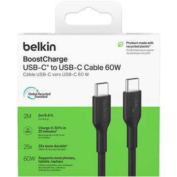 Belkin BoostCharge USB-C Cable 60W 2m (Black)