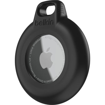 Belkin Waterproof Secure AirTag Holder with Key Ring (Black)