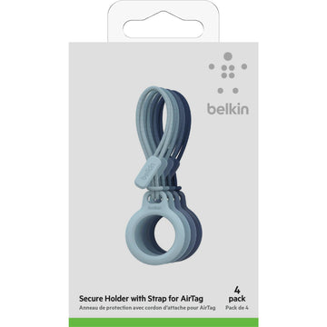 Belkin Secure Holder with Strap for AirTag 4 Pack (Blue)